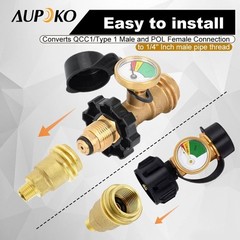1/4″ Propane Connectors and Fittings Kit Includes 5040 Nut Propane Adapter, P…