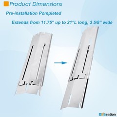 4-Pack Universal Grill Heat Plates Extends from 11.75″ up to 21″ Adjustable S…
