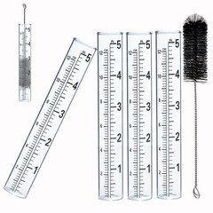 Glass Rain Gauge Tubes 4 Pcs 5 Inch