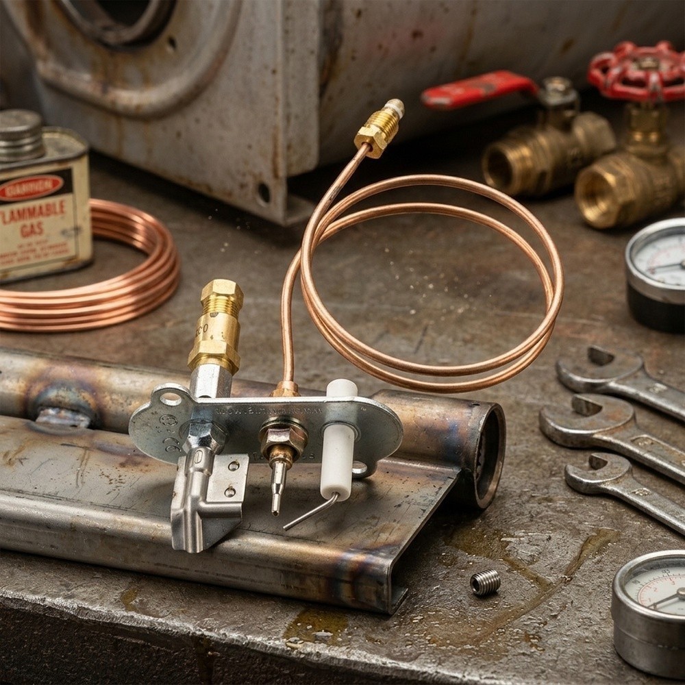Gas Water Heater Safety Module with Oxygen Detection and Pilot Ignition Needle