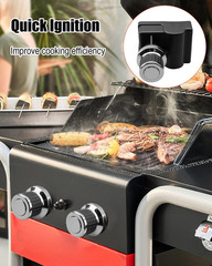Grill Igniter Kit Fit for Charbroil Gas2Cal Gas/Charcoal 3 Burner Hybrid 4633…