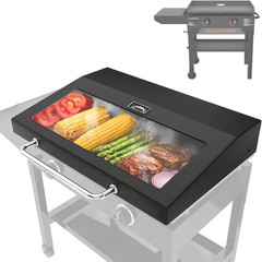 Blackstone 28 Omnivore Griddle Hinged Lid Hood 5857 Tempered Glass Upgrade Hard
