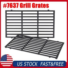 2pk 7637 17.5″ Cast Iron Grill Grates for Weber Spirit 200 E210 E-220 S210 S-220