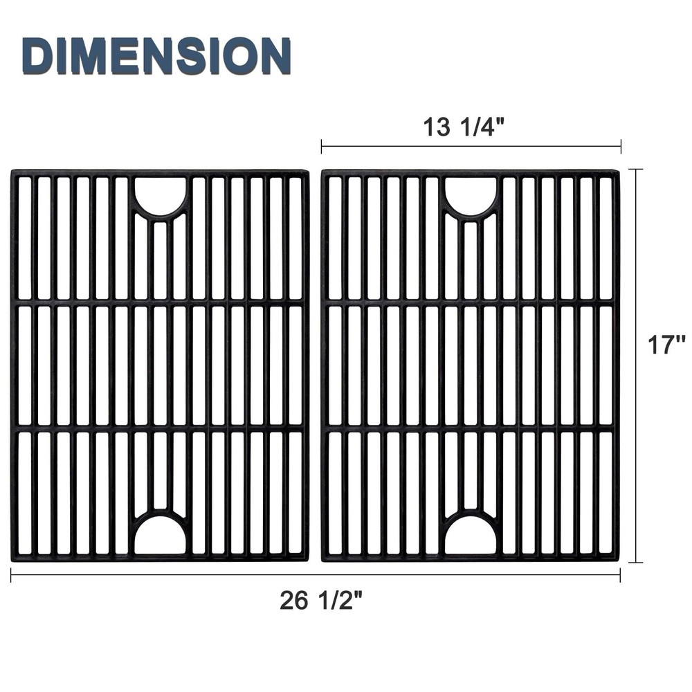 Grill Grates Cast Iron 17 Inch for 720-0830H, 720-0783E, 720-0888, 463344015