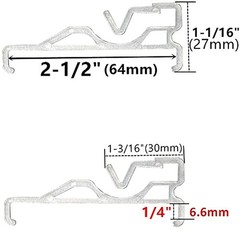 Valance Clips 10pcs 2.5″ Clear Hidden Retainer Holders for Horizontal Blinds New