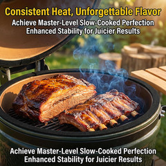 Smoker Gasket Seal – Grill 2 Pack Black 20 Ft 1/2″X1/8″ Heat Material Replacemen