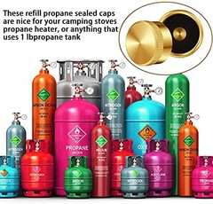 ANPTGHT 6pcs Refill Propane Bottle Cap Solid Brass 1lb Tank Sealed 6