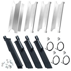 Cast Iron Grill Burners Heat Shield Ignitor Replacement Parts for Master Grill