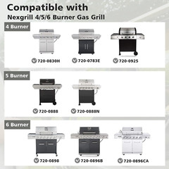 Grill Heat Shield Plates Flame Tamer Cover Tents Replacement Parts for Nexgrill