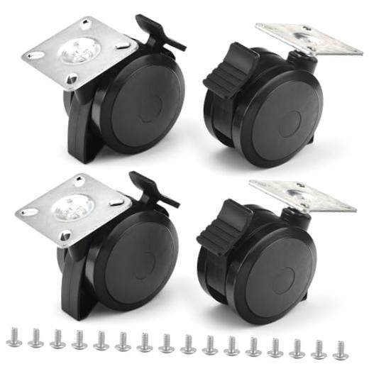 4 Pack 69828 69827 Locking Caster/Grill Wheels for Weber Spirit 200/300 Series