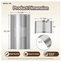 Flame Broiler Slide Cover Bottom Kit Replace for Pit Boss 1600 Series *scratches