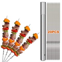 For Brazilian Barbecue Reusable Skewers No Spin Design 304 Food-Grade