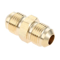 2Pc Brass 3/8″ Male Flare x 3/8″ Male Flare Coupling Fitting Propane BBQ Adapter