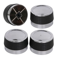 4x Grill Control Knobs Plastic & Silicone for Gas grills with D-stem