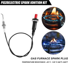 2pcs Piezo Igniter with Spark Ignition, Propane Push Button Threaded Electrode B
