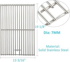 SSF1812B 19 1/8″ 7MM Solid Stainless Steel Cooking Grid Grates Replacement