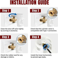 SHINESTAR 4FT Propane Hose Adapter 1lb to 20lb for Coleman Blackstone