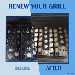 4-pk Grill Heat Plates Ceramic Briquette for Brinkmann Nexgrill Turbo Captn Cook