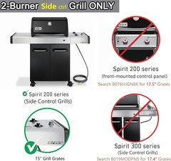 65905 304 Stainless Steel Grill Grates for Weber Genesis Silver A, Spirit E & S