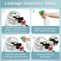 2/5/12FT Propane Hose with Regulator Replacement for Grill, Heater Use