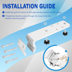 58182 Replacement for Any Kuma BBQ Grill Inboard/Outboard Marine Rail Mount Gril