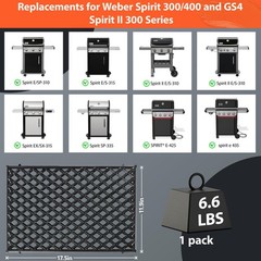 17.5″ Dual Sided Diamond Sear Grill Grates for Weber Spirit 300/400 & Spirit …