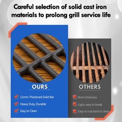 Grillflame 463347519 463347017 Grill Grates for 18″ x 25″ in total, Black
