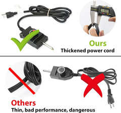 Power Cord for Masterbuilt Smoker Parts Analog Control Plug Dial Knob Temp Therm