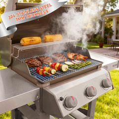 SUS304 Grill Grates for Weber Spirit E-310 and GS4 Spirit II 300 Series, Spirit