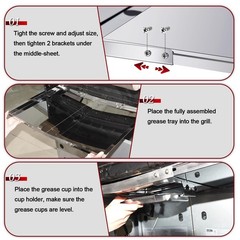 Adjustable 24”-30” Grill Drip Pan Kits for Dyna Glo DGF493BNP, DGF510SBP, B…