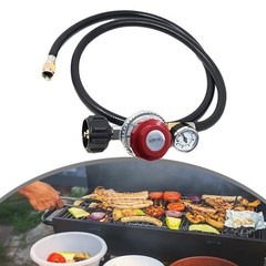 0-30 PSI Adjustable Propane Regulator with 4 FT Hose for Grills Fire Pits