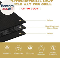 Heat Shield behind Grill 3’X4′ Heat Shield Mat for Wall, Heavy Duty Grill Firepr