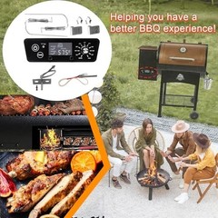 Digital Thermostat Kit with LCD Display for Pellet Grill Smoker, Includes Meat P