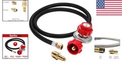 Versatile 4ft Adjustable Propane Regulator with Brass Orifice for 0-20 PSI