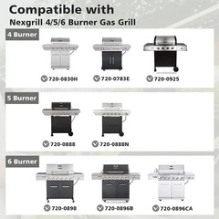 Grill Heat Plates Replacement Parts for Nexgrill, Porcelain Steel Heat Tents