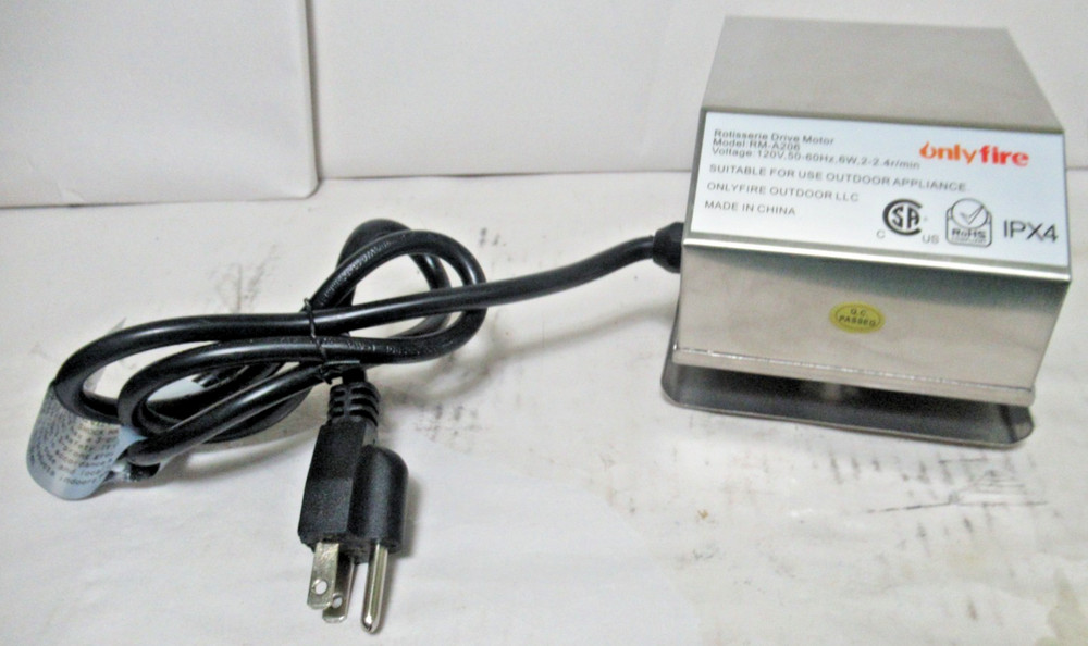ONLYFIRE IPX4 ROTISSERIE DRIVE MOTOR RM-A206 TESTED WORKS – STAINLESS STEEL