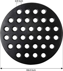 9″ round Cast Iron Fire Grate, High Heat Charcoal Plate for Large Big Fire Grate