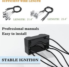 Complete 5 Outlet Charbroil Igniter Kit with Wires & Switch for Quick Grilling