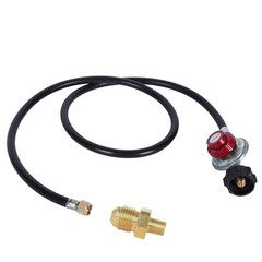 Gassaf 5Ft 20 Psi Adjustable High Pressure Propane Regulator Hose For Lp Gas