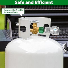 20 Ft Two-Stage Propane Regulator Hose with Type1 Connector for Gas Grills RV