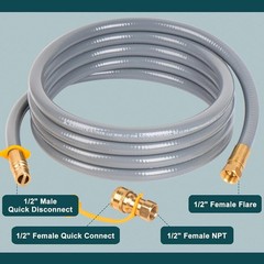 12FT Propane to Natural Gas Conversion Kit for Monument Grill Hose NG Kit