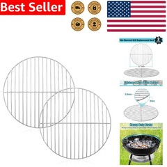 New 13.7 Inch Round Grill Grate Chromed Iron Steel Barbecue Cooking Rack