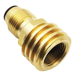 Propane Gas Adapter POL LP Tank to QCC1/Type1 Hose Regulator Solid Brass