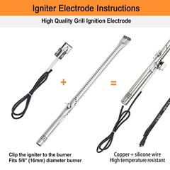4Set Ignitor Electrode Grill Replacement For Charbroil 463347519 463377319