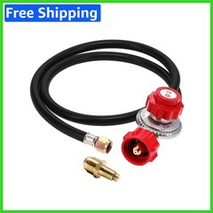 High-Pressure 4 ft Propane Hose with Adjustable Regulator – Durable Brass Design