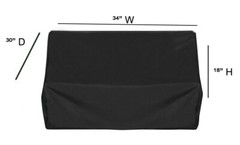Deluxe 34″ W x 30″ D x 18″ H Grill Cover for Built in Gas Grills