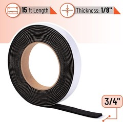 Smoker Gasket, 15 FT, 3/4″ x 1/8″, Smoker Gasket Seal High Temp