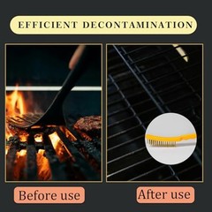Reliable Steel Wire Brush for Effective Barbecue Stain Removal Set of 3