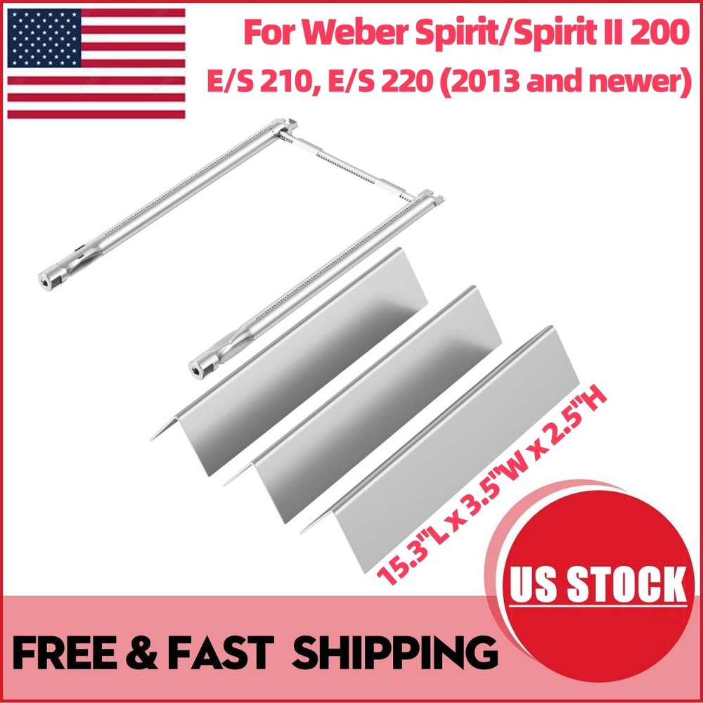 Weber Spirit & Spirit II 200 Series Flavorizer Bars & Burner Tubes Replacement