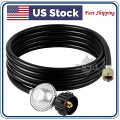 Low Pressure Propane Regulator Hose 5FT for LP BBQ Gas Grill Heater Stove Burner